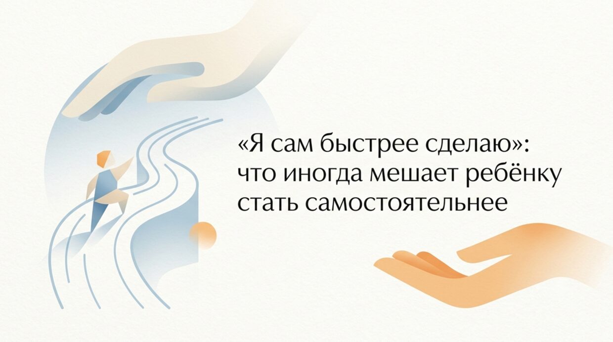«Я сам быстрее сделаю»: что иногда мешает ребёнку стать самостоятельнее