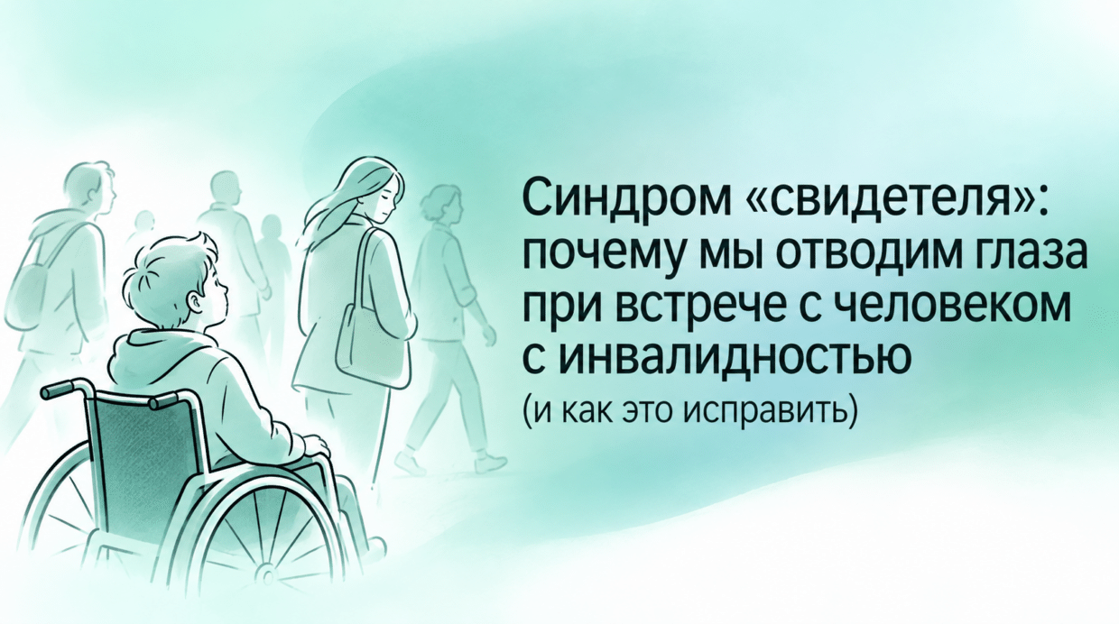 Синдром «свидетеля»: почему мы отводим глаза при встрече с человеком с инвалидностью (и как это исправить)