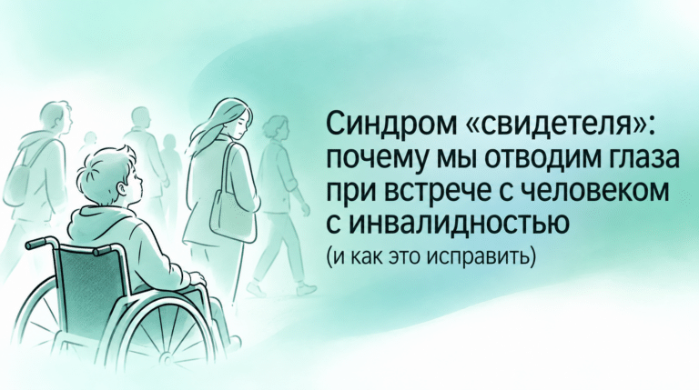 Синдром «свидетеля»: почему мы отводим глаза при встрече с человеком с инвалидностью (и как это исправить)